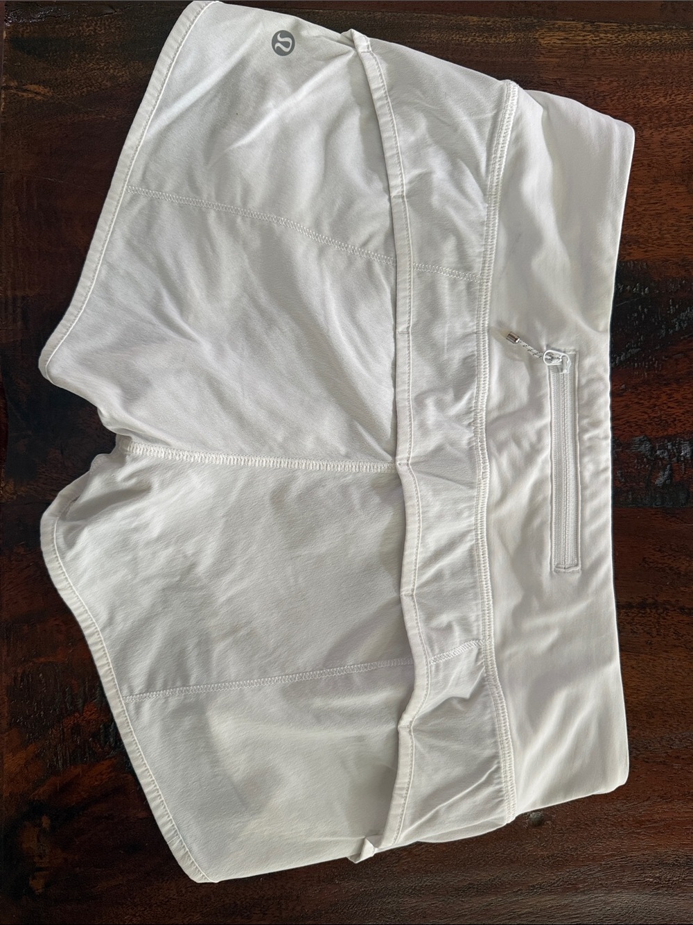 lululemon athletica Black, White & Light Blue Women's Athletic Shorts - Picture 4 of 8